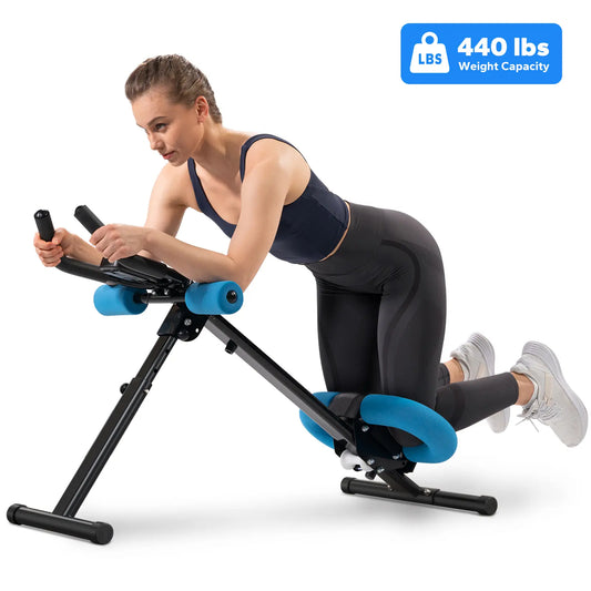 Foldable Adjustable Ab Trainer with LCD Monitor – Full Body Home Workout for Women